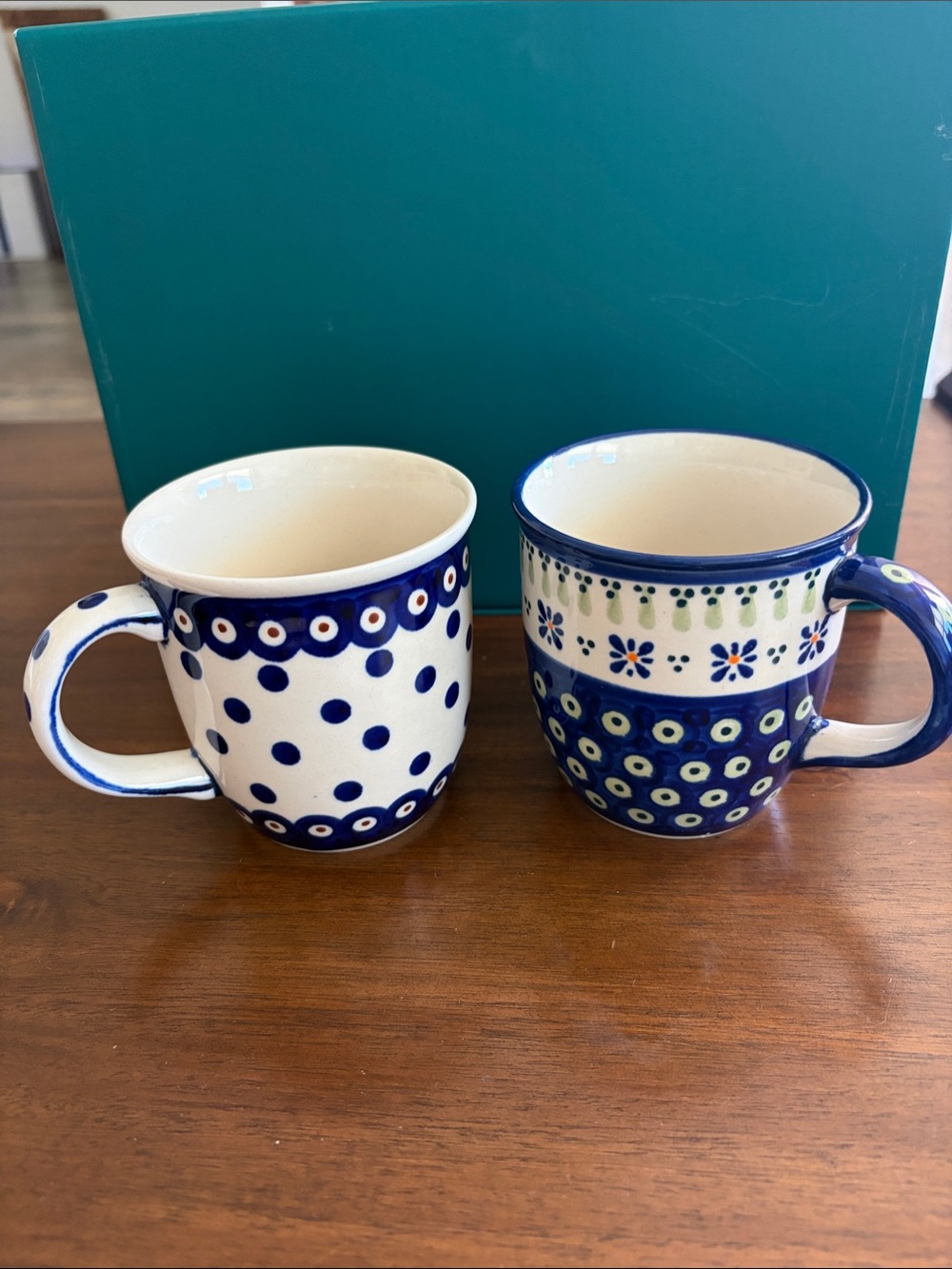 Polish Pottery Mugs - Set of 2